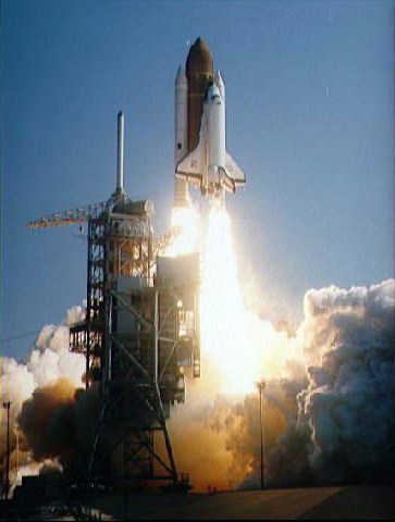 Launch of the Challenger space shuttle