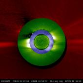 EIT-Mk4-STEREOB-LASCO composite image