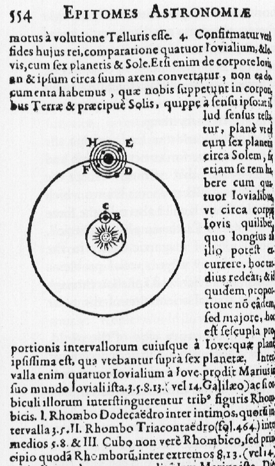 Page from Kepler's "Epitome of Copernican Astronomy (Epitome astronomiae Copernicanae)"