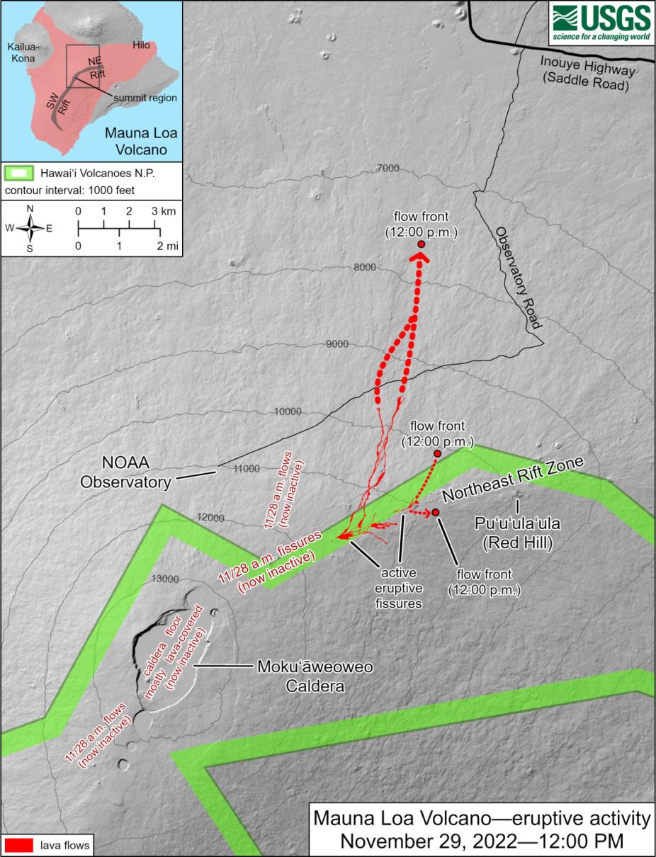 Map of Mauna Loa lava flows (2022-11-29)