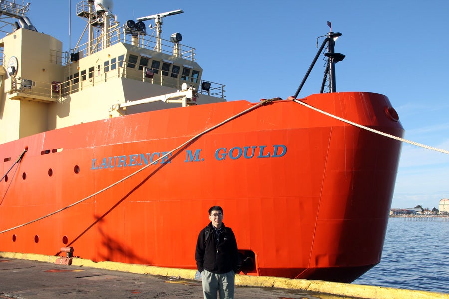 Qian Wu ready to sail to Palmer on the Gould.