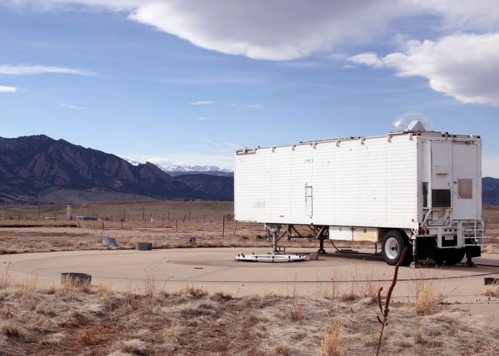 The trailer containing the Boulder FPI instrument.