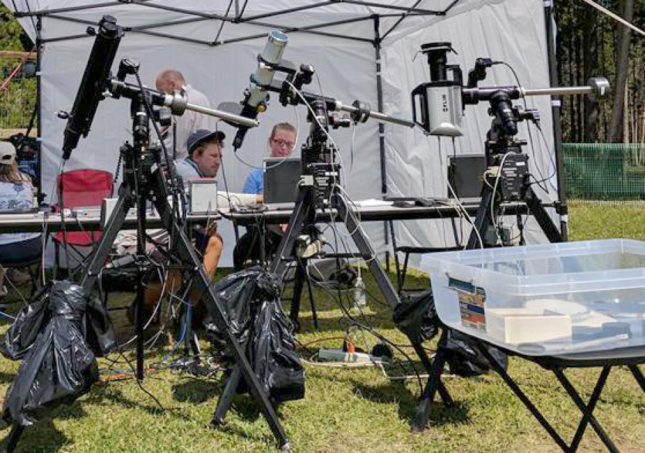 (Right to left) FLIR camera, PolarCam, and Avantes flash spectra