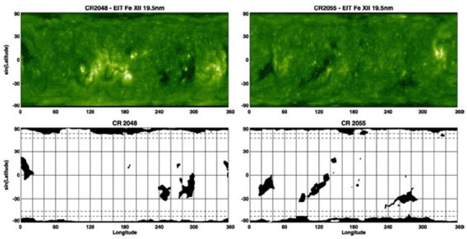 EUV synoptic maps in the Fe XII 19.5 nm line for CR 2048