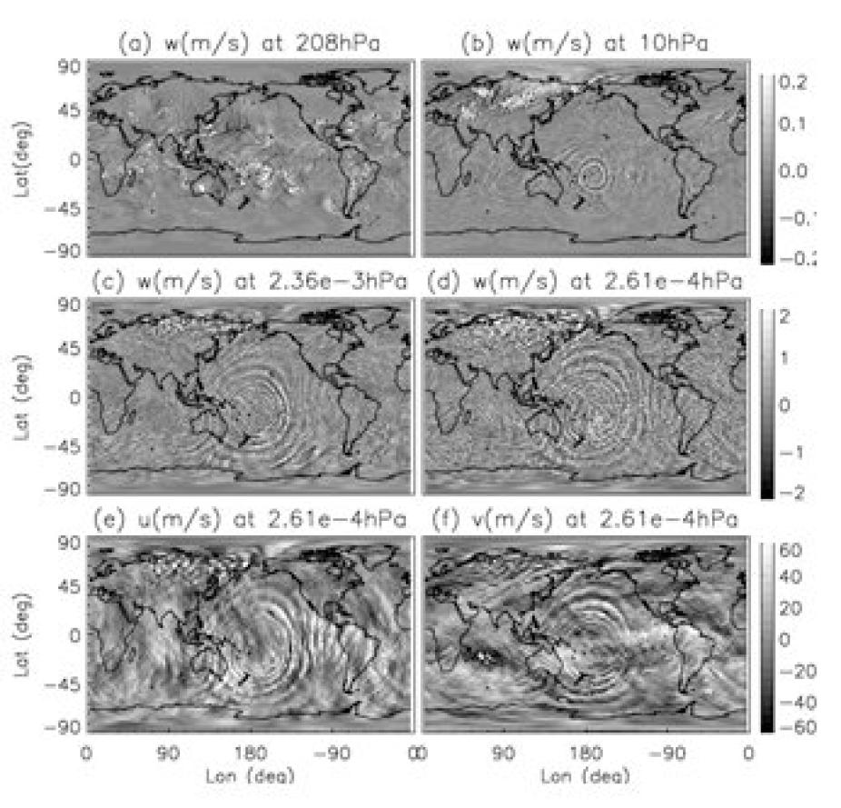 WACCM simulation results on 4 February