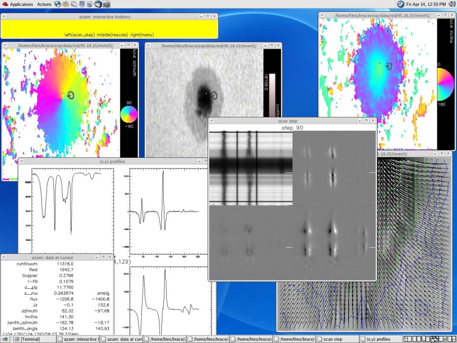 Screenshot of an AZAM session operating on ASP data