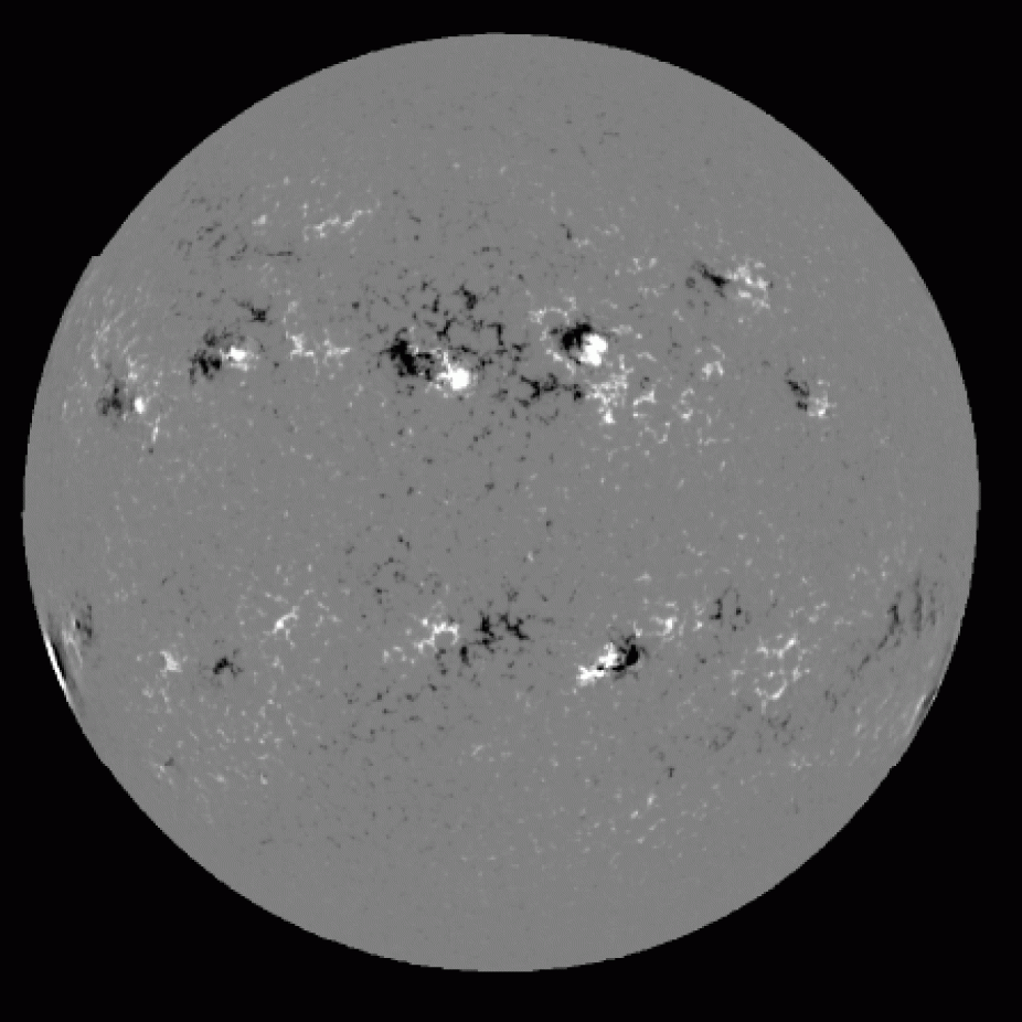 A full disk magnetogram from the Kitt Peak Solar Observatory