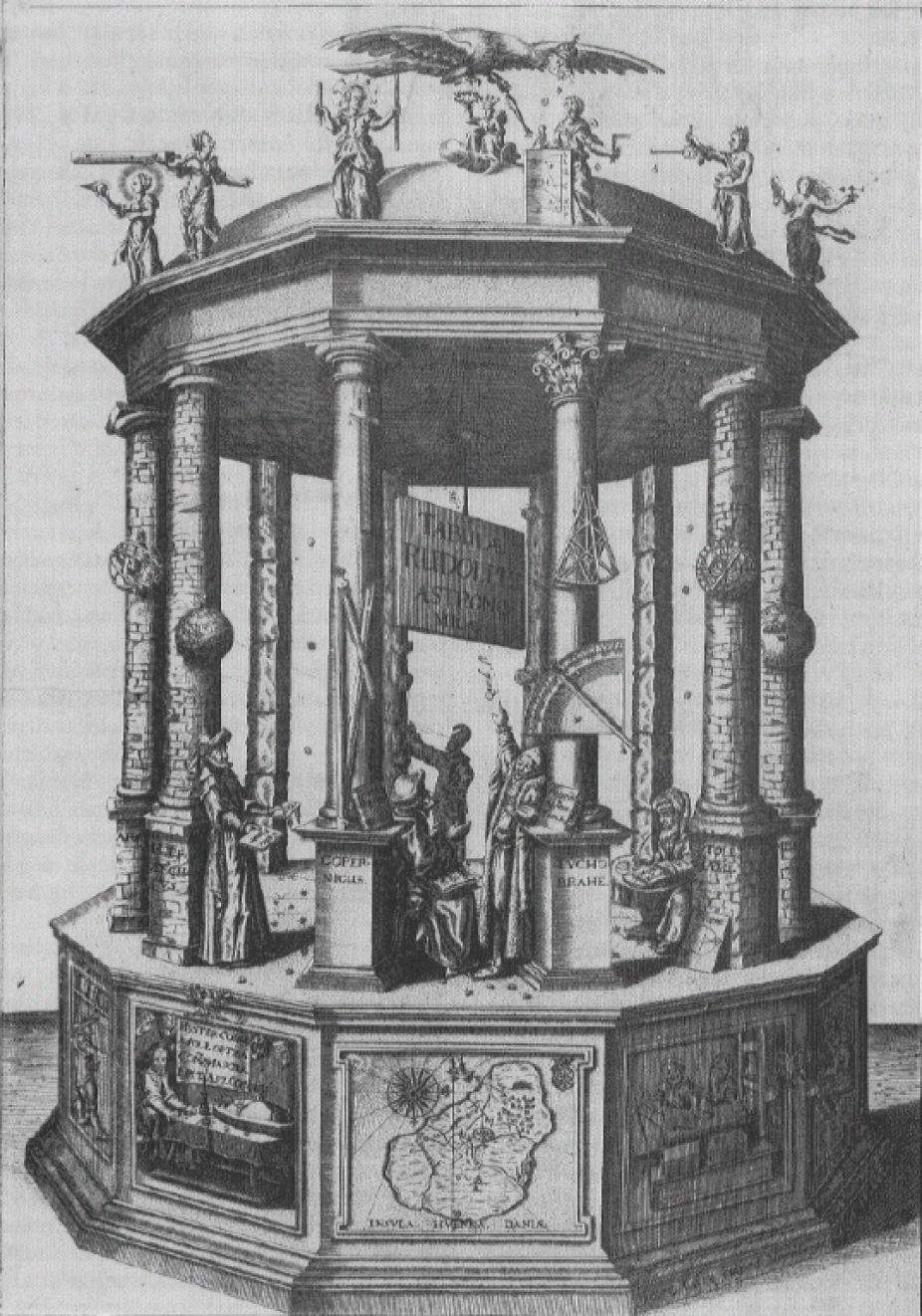 Frontispiece of Kepler's "Rudolphine Tables" of planetary positions