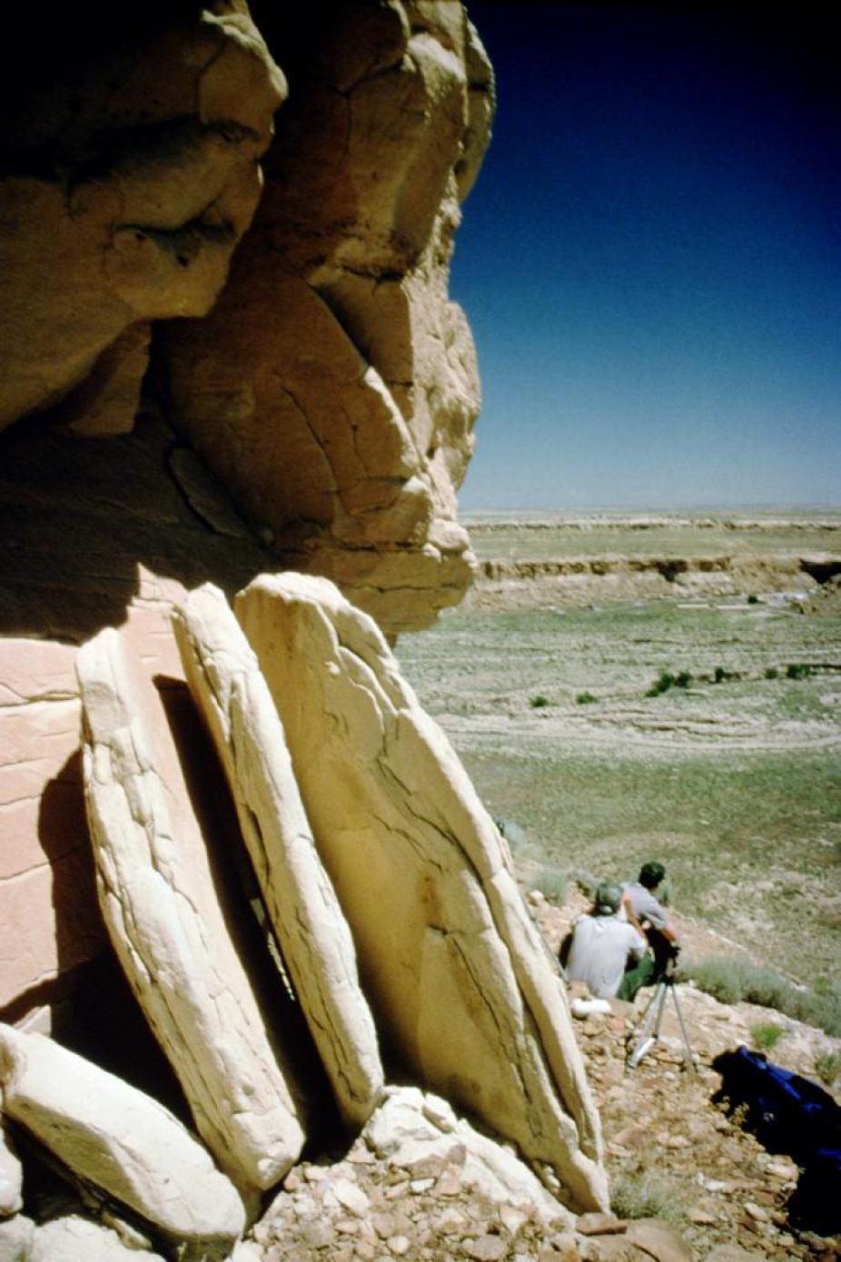 The three slab site on the East face of Fajada butte