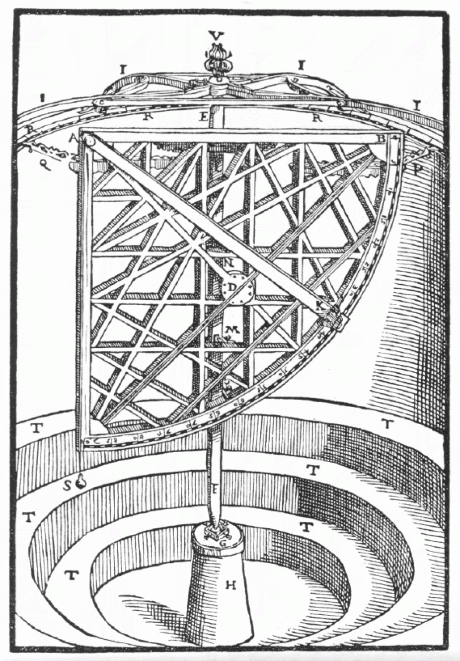 1586 revolving wooden quadrant