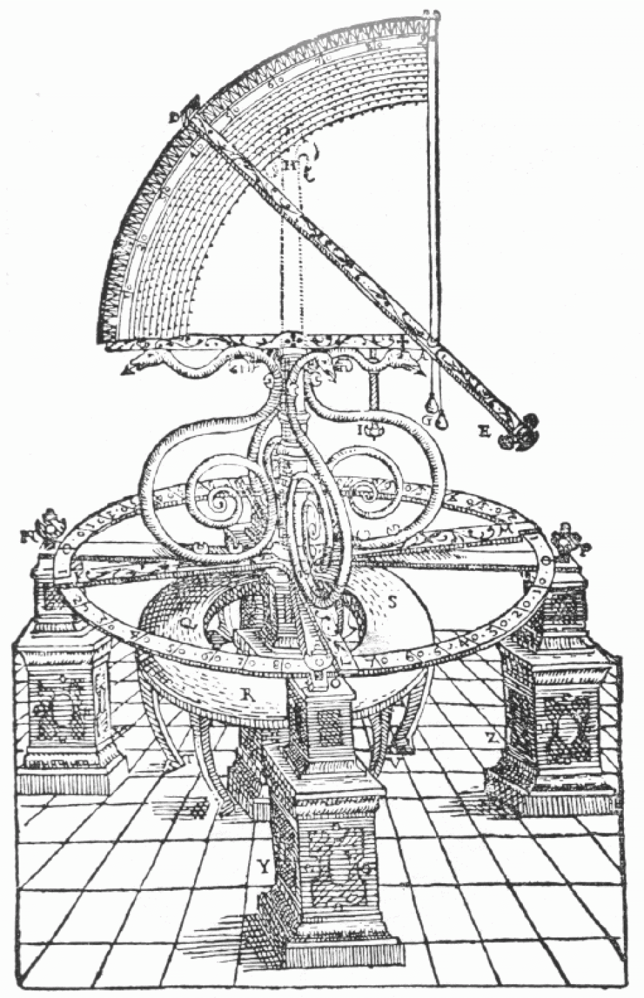1576 brass azimuthal quadrant