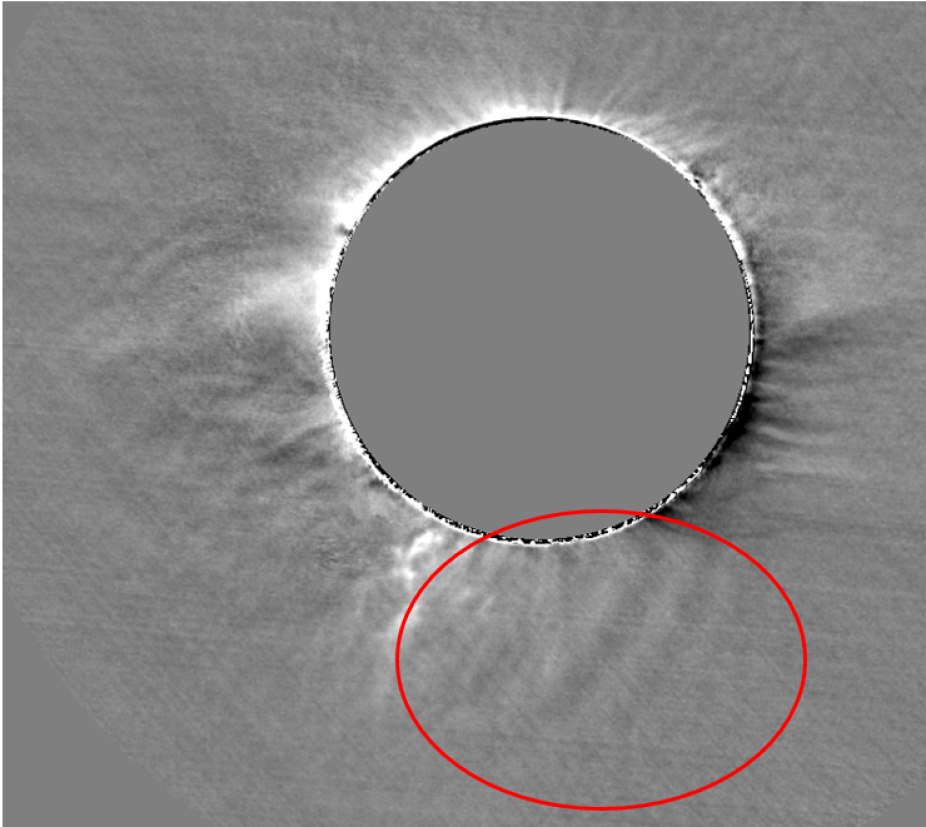 K-Cor image fringes