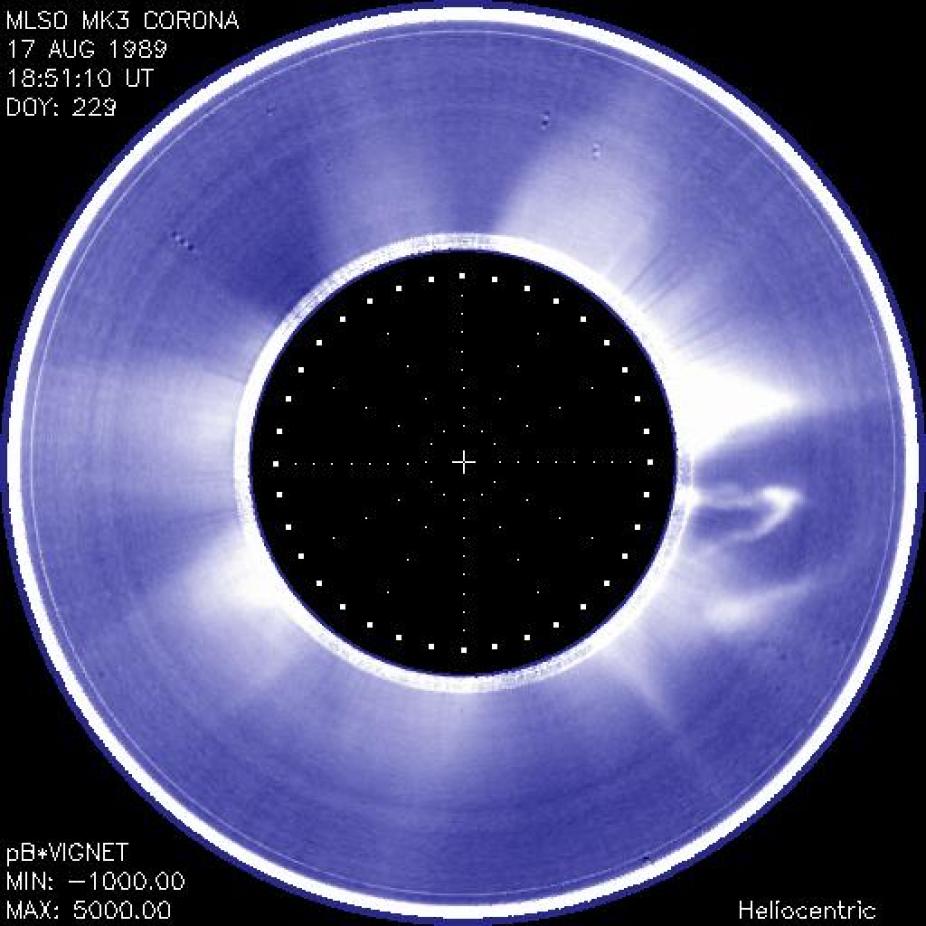Mk3 image of a CME on Aug 17, 1989