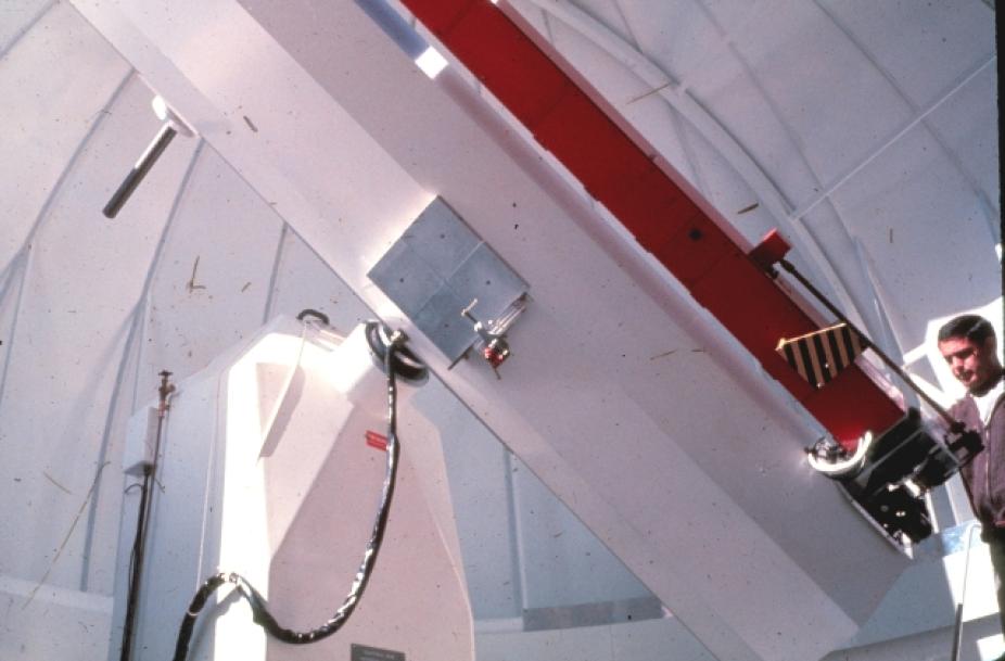 Charlie operating the coronameter in 1964