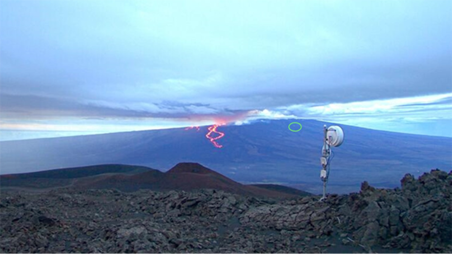 Lava continued to flow down the mountain