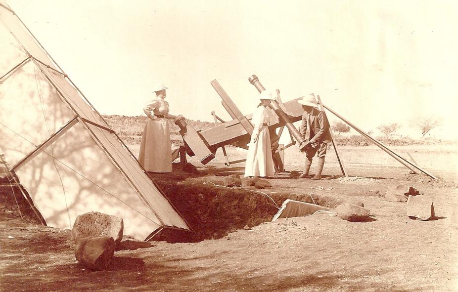 Posing in front of Campbell's Great Telescope