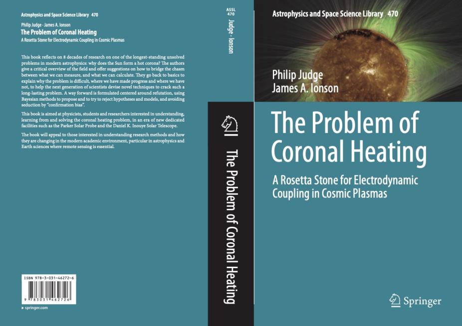 Complete cover of Phil Judge's book, The Problem of Coronal Heating