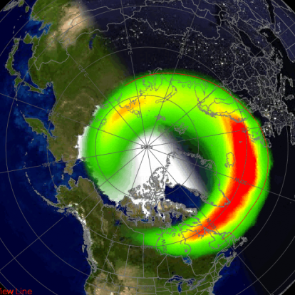 Aurora forecast after a strong geomagnetic storm on September 13, 2014