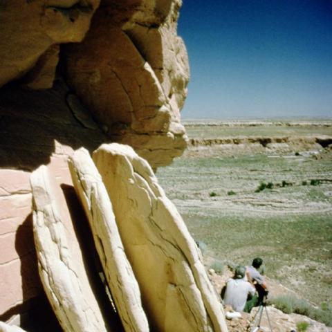 The three slab site on the East face of Fajada butte
