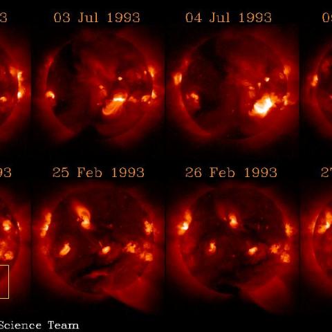 Two examples of solar activity as seen in X-rays